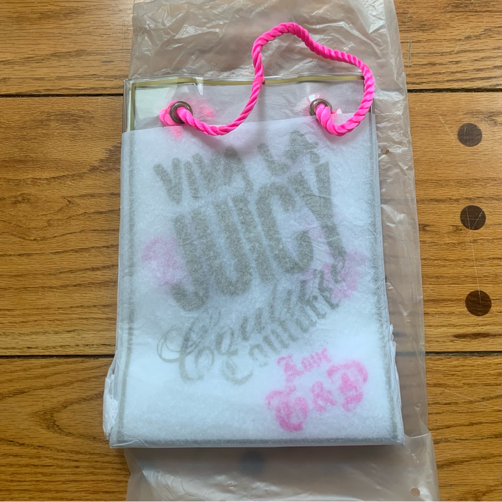 Juicy Couture Gela Pam Viva La Juicy Couture Couture Pvc Vinyl Clear Tote Bag